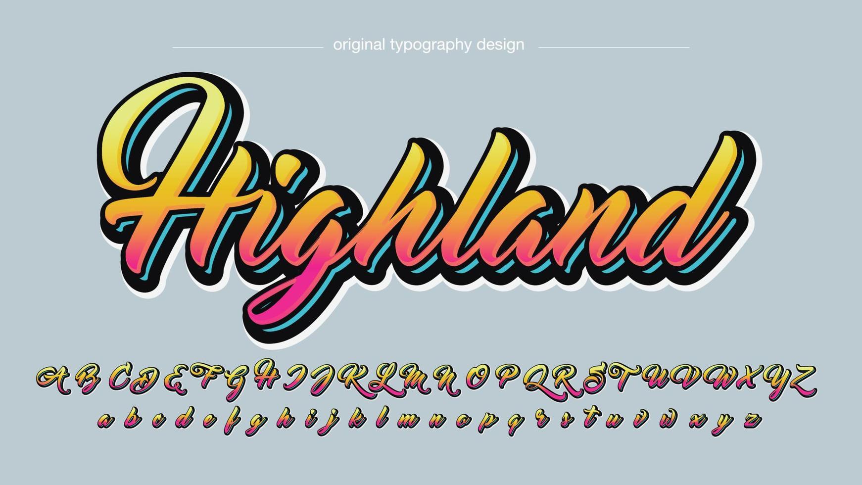 paarse neon gradiënt moderne kalligrafie artistieke typografie vector