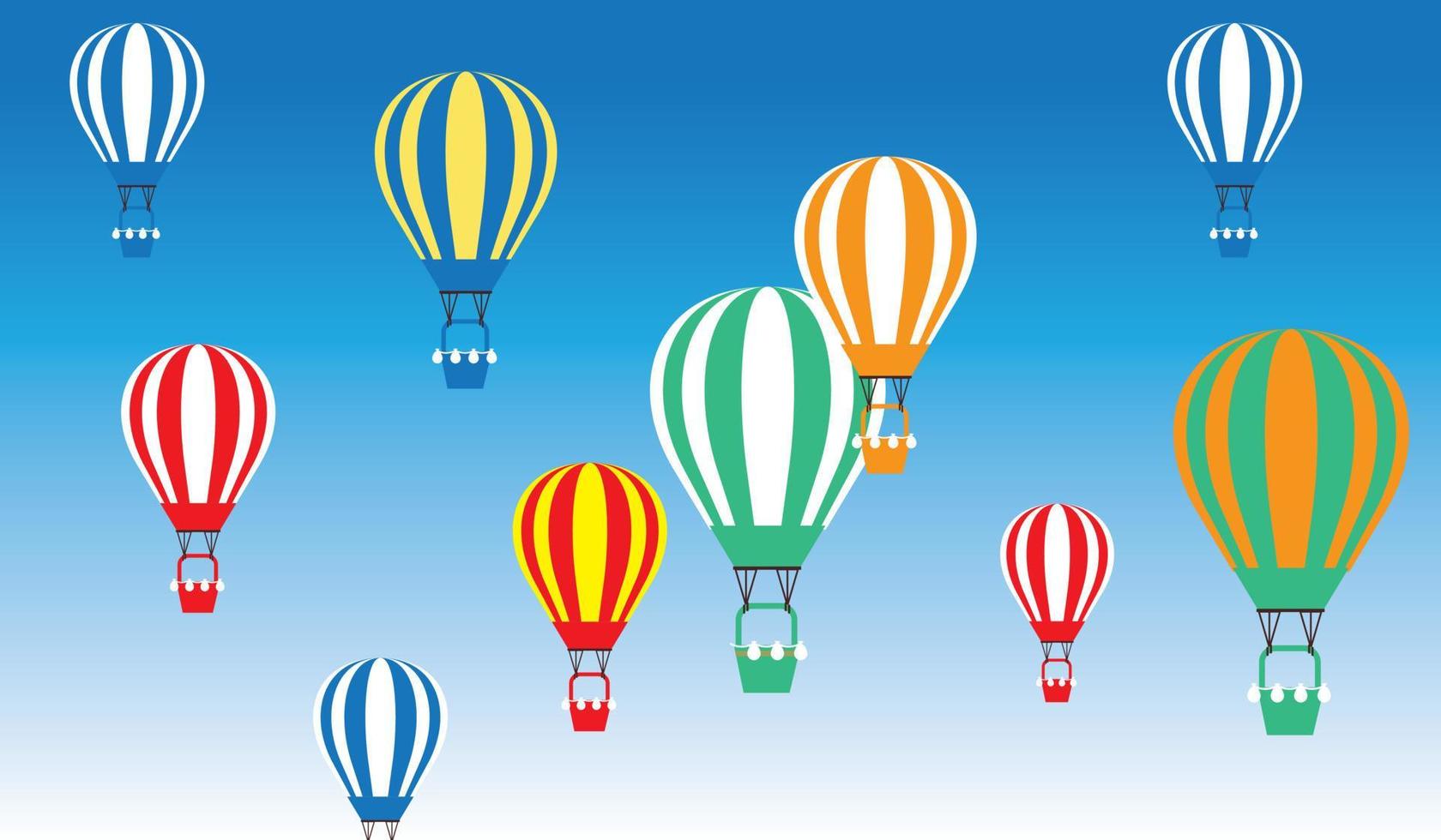 hete lucht ballonnen. vector illustratie