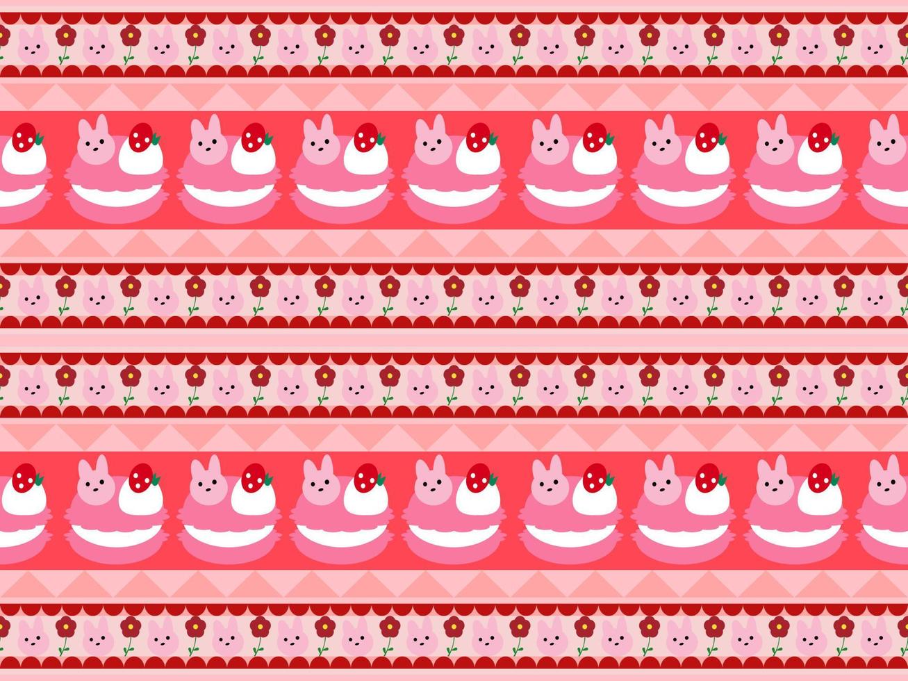 cake stripfiguur naadloos patroon op roze achtergrond vector