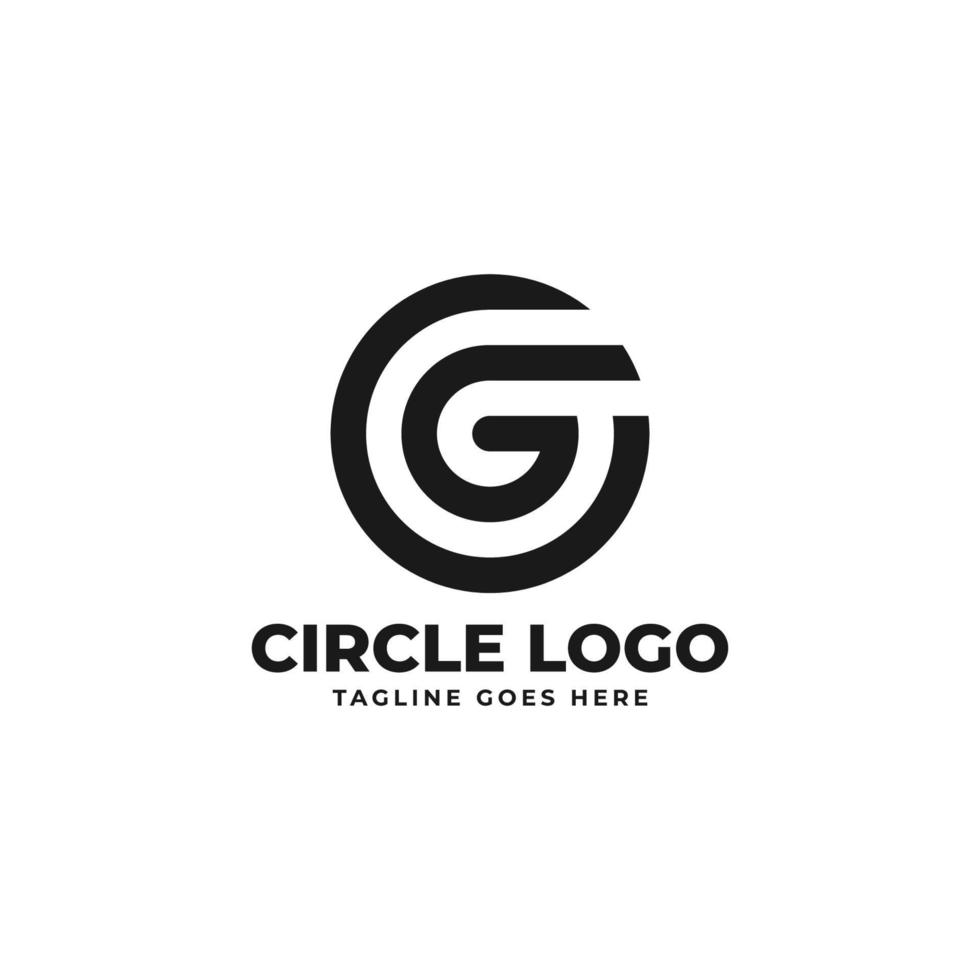 letter g binnen cirkel schoon en minimalistisch monogram vector logo ontwerpelement