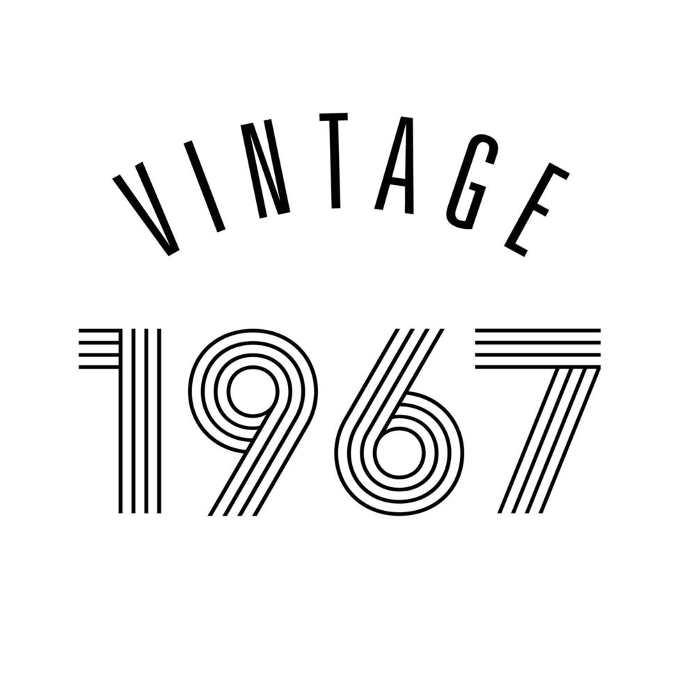 1967 vintage retro t-shirt ontwerp vector