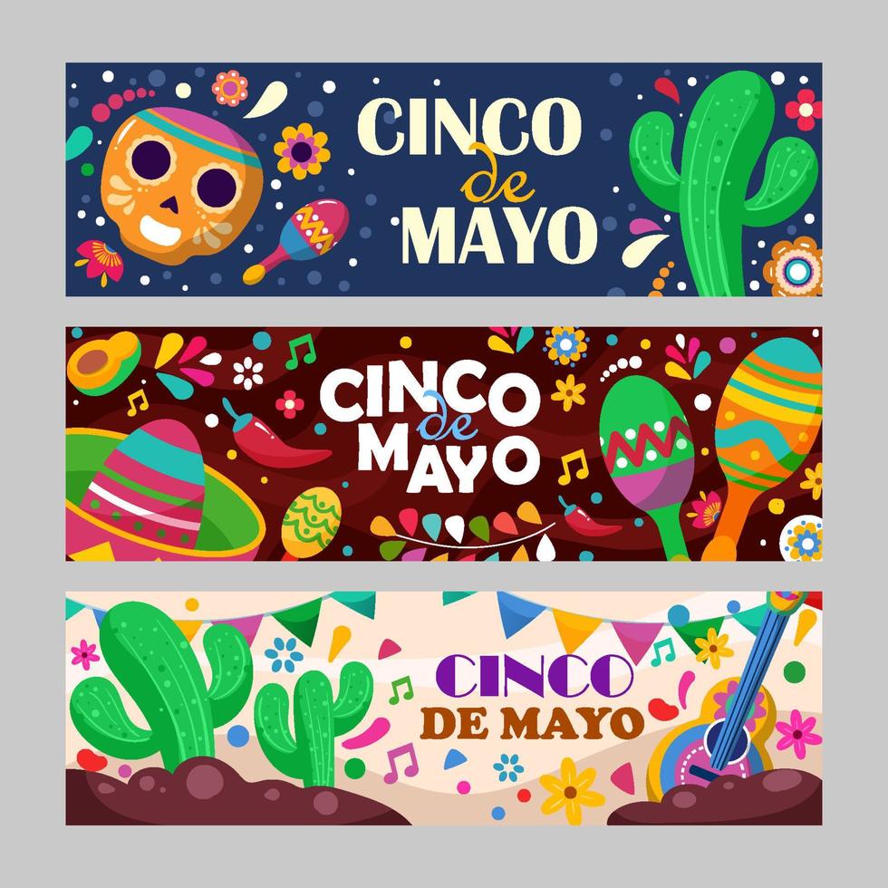 cinco de mayo banner vector