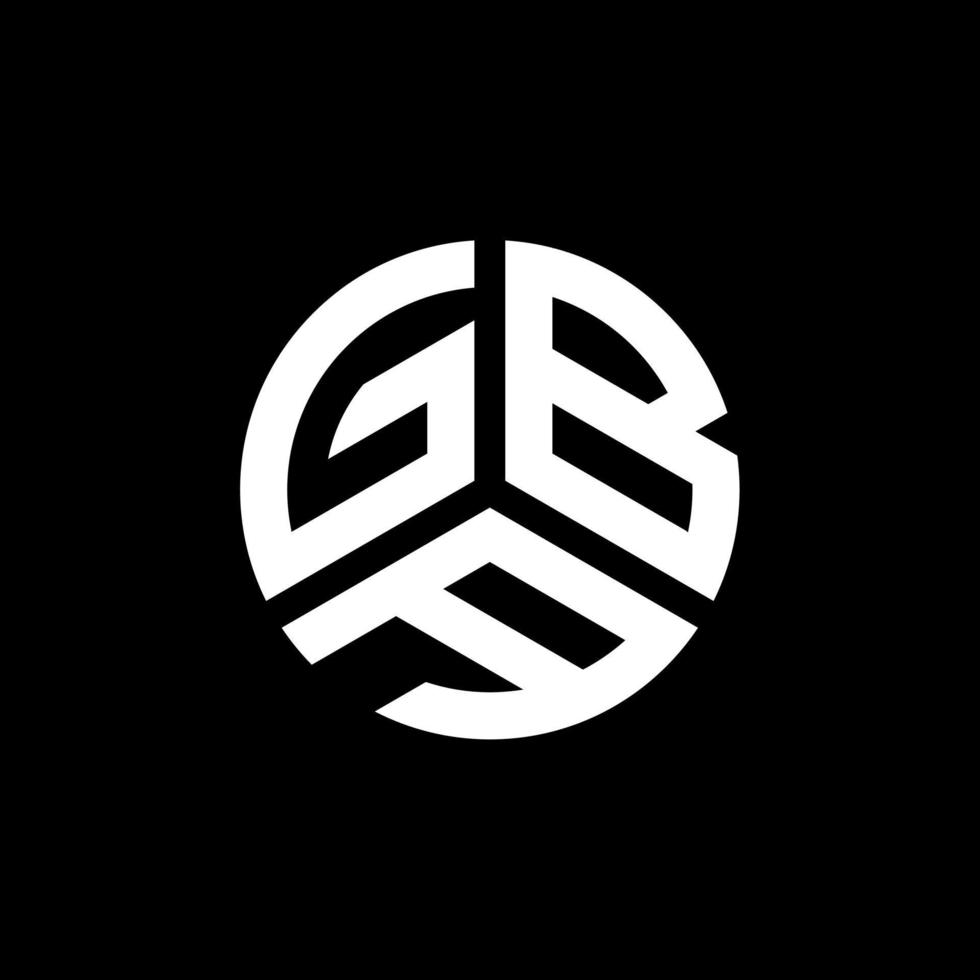 GBA brief logo ontwerp op witte achtergrond. gba creatieve initialen brief logo concept. gba-briefontwerp. vector