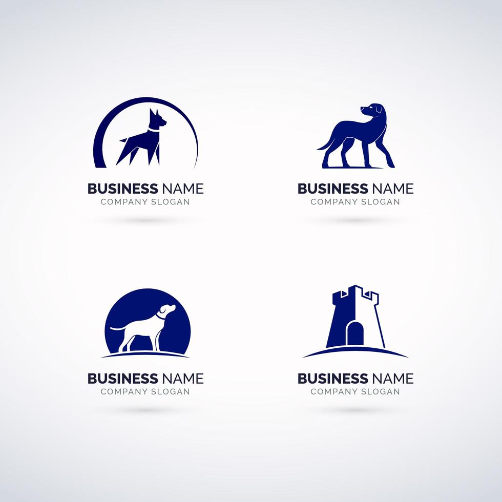 VEILIGHEID Hond Logo Set vector