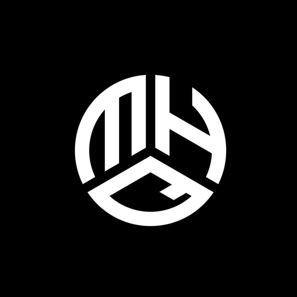 mhq brief logo ontwerp op zwarte achtergrond. mhq creatieve initialen brief logo concept. mhq-briefontwerp. vector