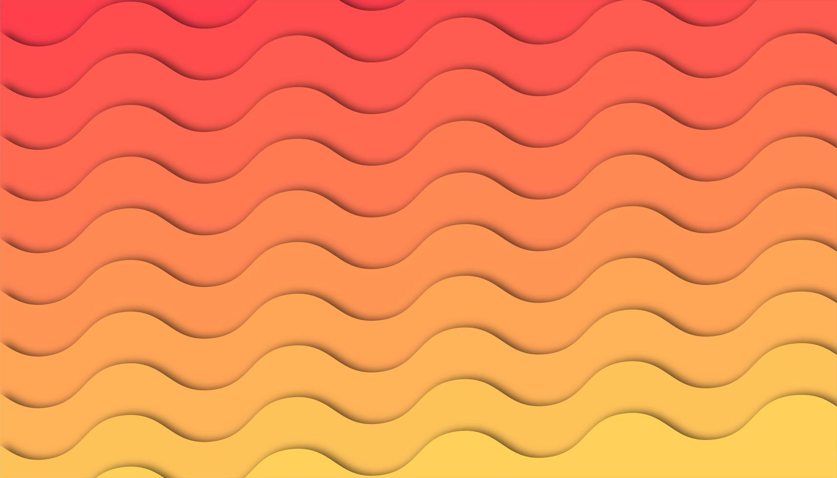 Abstracte gradiënt golf achtergrond met papier gesneden vormen vector