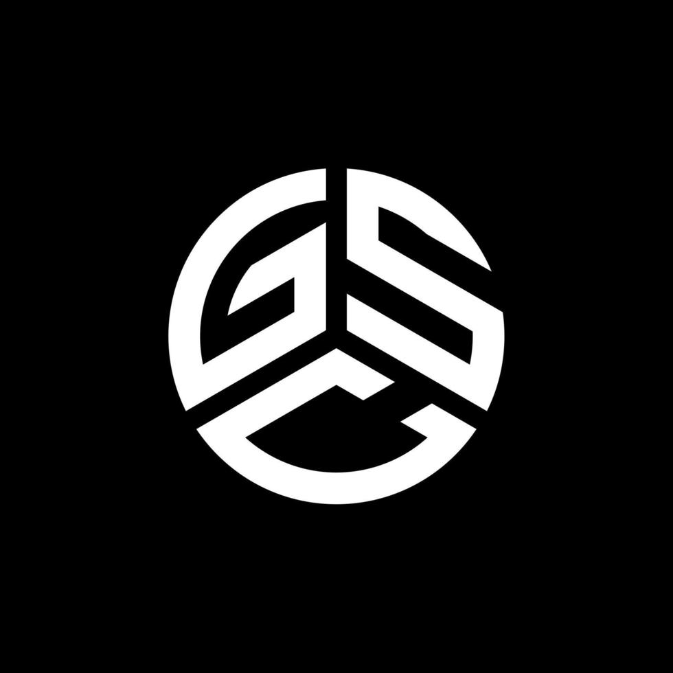 gsc brief logo ontwerp op witte achtergrond. gsc creatieve initialen brief logo concept. gsc brief ontwerp. vector