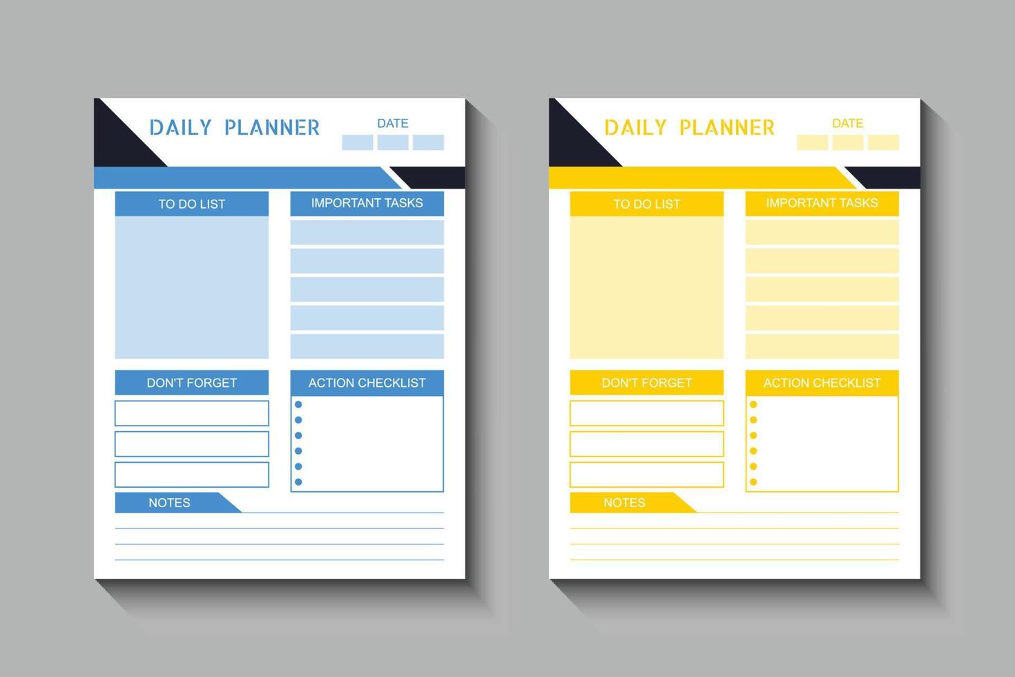 interieurontwerp met dagelijkse planner vector