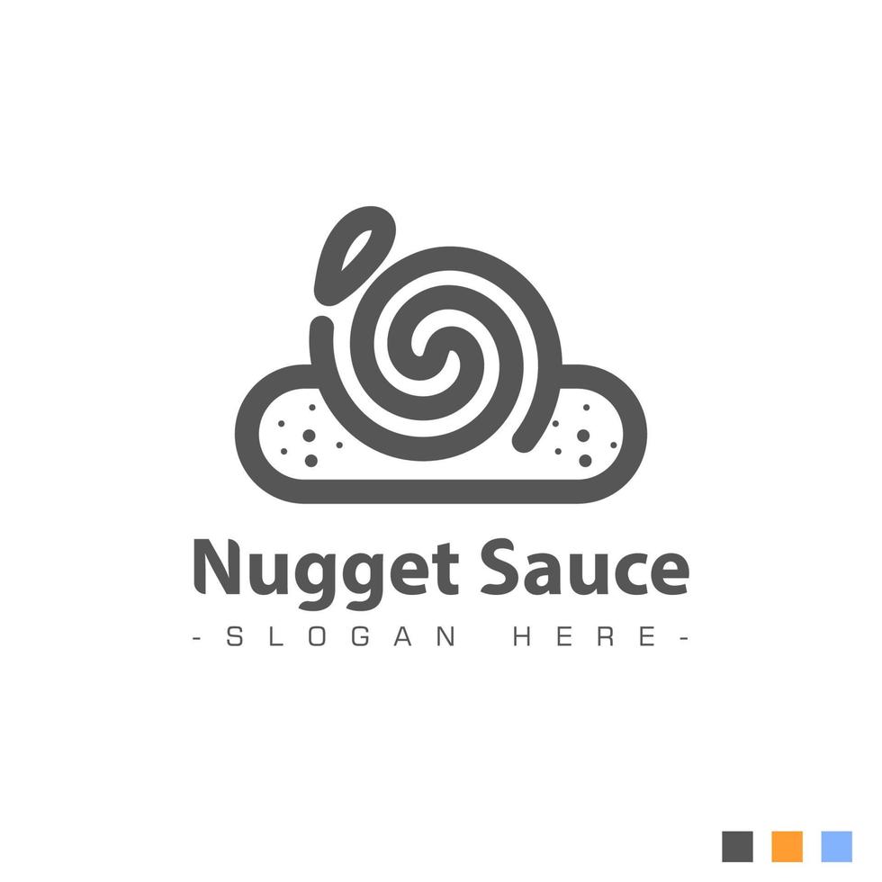 nugget saus logo ontwerp vector