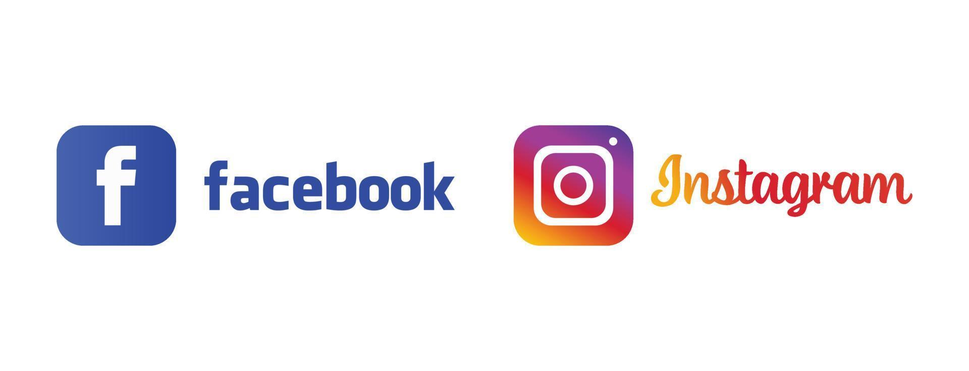 facebook instagram logo pictogram vector