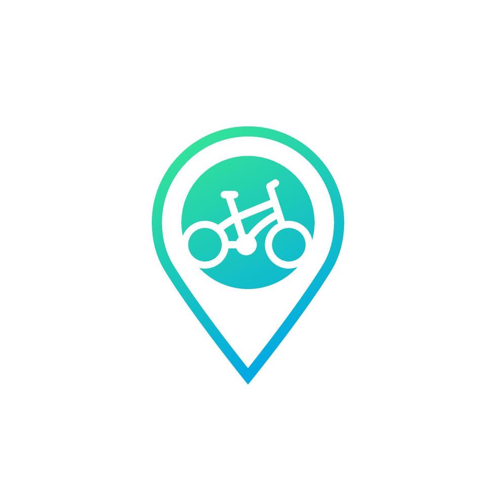 markeer met een fiets, vectorlogo vector