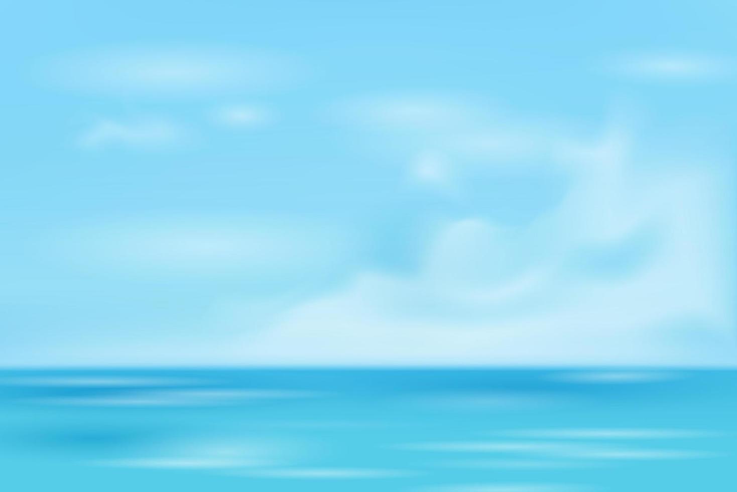 zeewater in de oceaan en de zomer blauwe hemelachtergrond vector