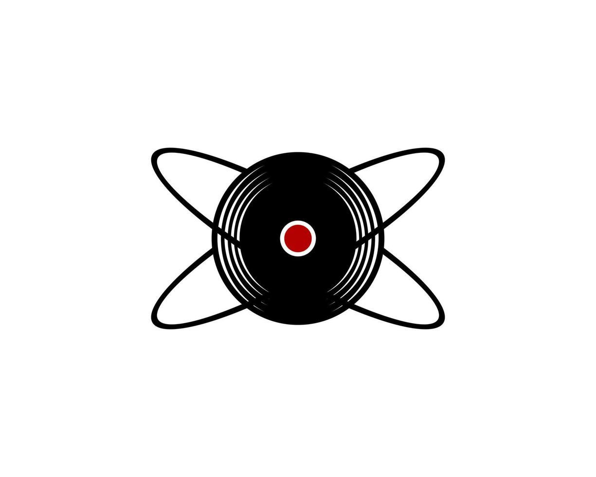 vinylmuziek met cirkelring eromheen vector