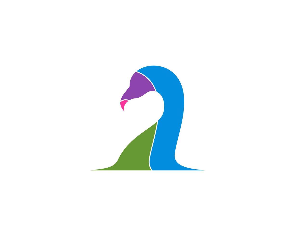 abstracte pauw met kleurrijk logo vector