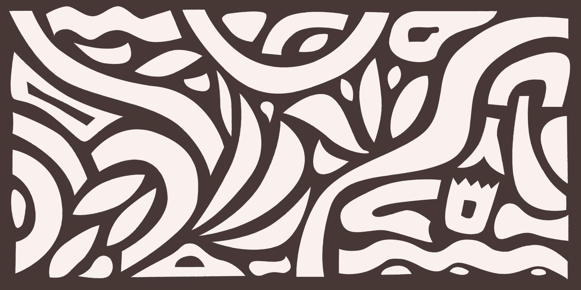 minimalistisch horizontaal abstract hand getrokken patroon. moderne vectorafdruk. vector
