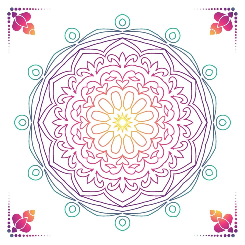 luxe sier mandala ontwerp achtergrond in gouden kleur vector