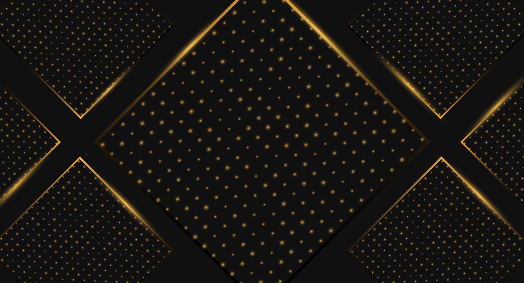 Speciale zwarte en gouden diamant achtergrond vector