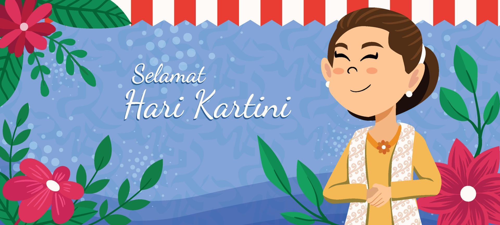 selamat hari kartini achtergrond vector