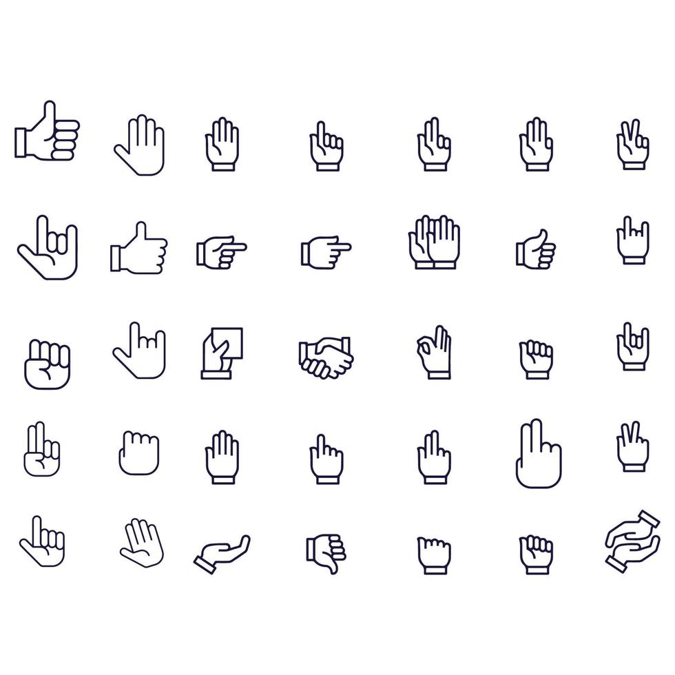 handen iconen vector design