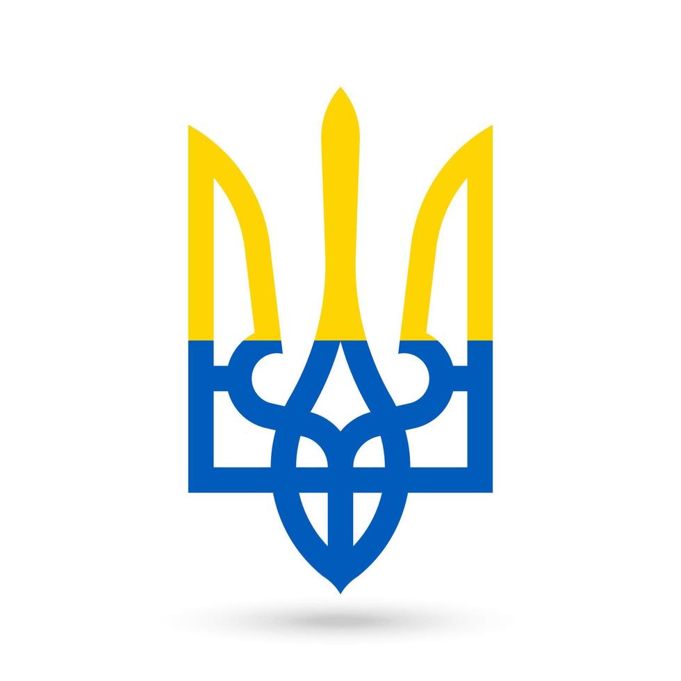 oekraïne wapenschild op vlag. vectorillustratie. vector