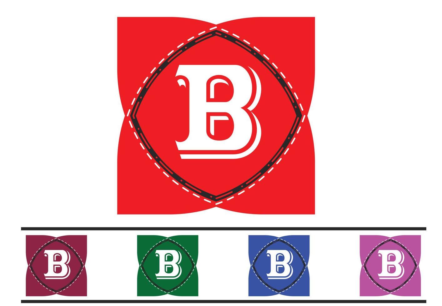 b brief nieuw logo en pictogram ontwerpsjabloon vector