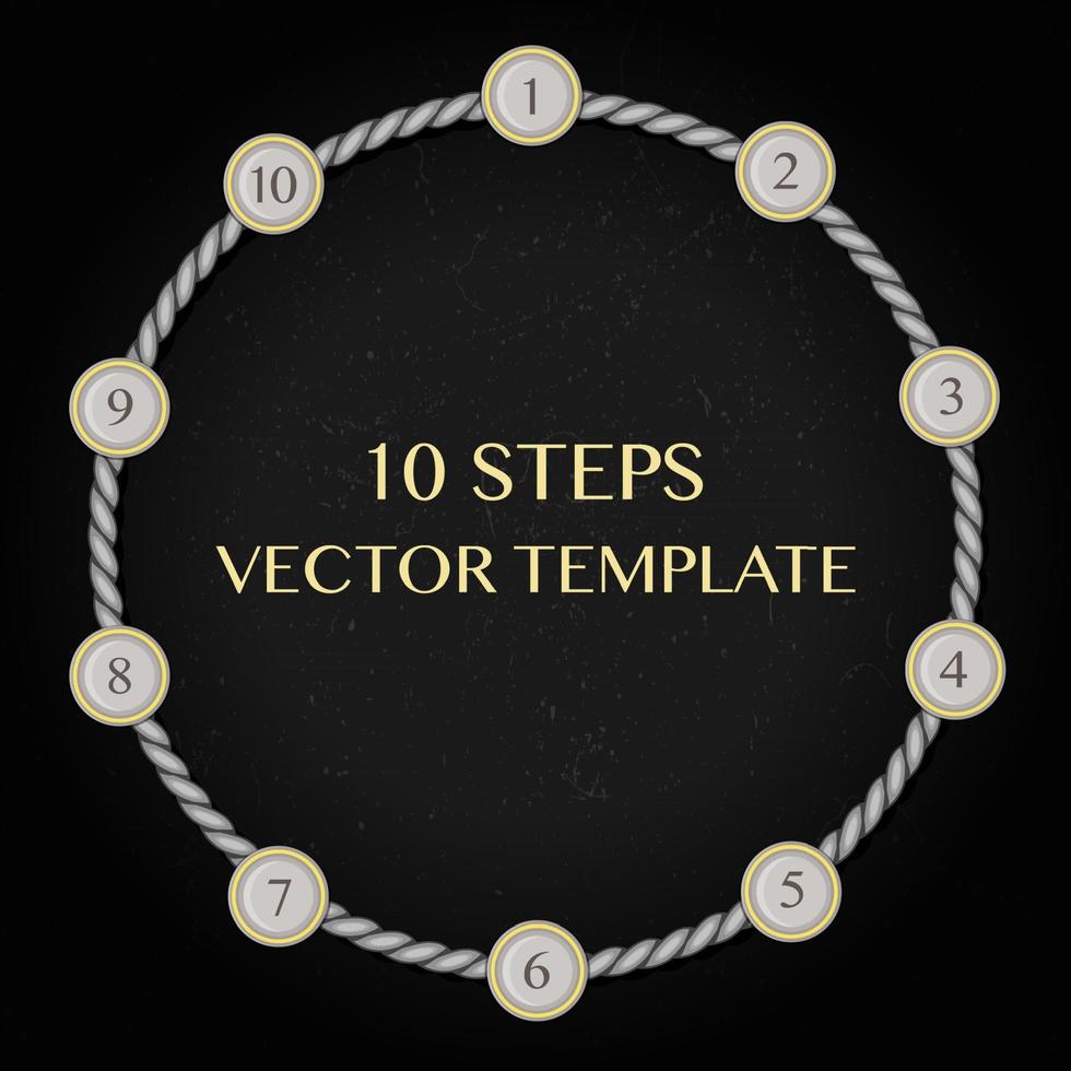 Zakelijke infographic sjabloon in 10 stappen vector