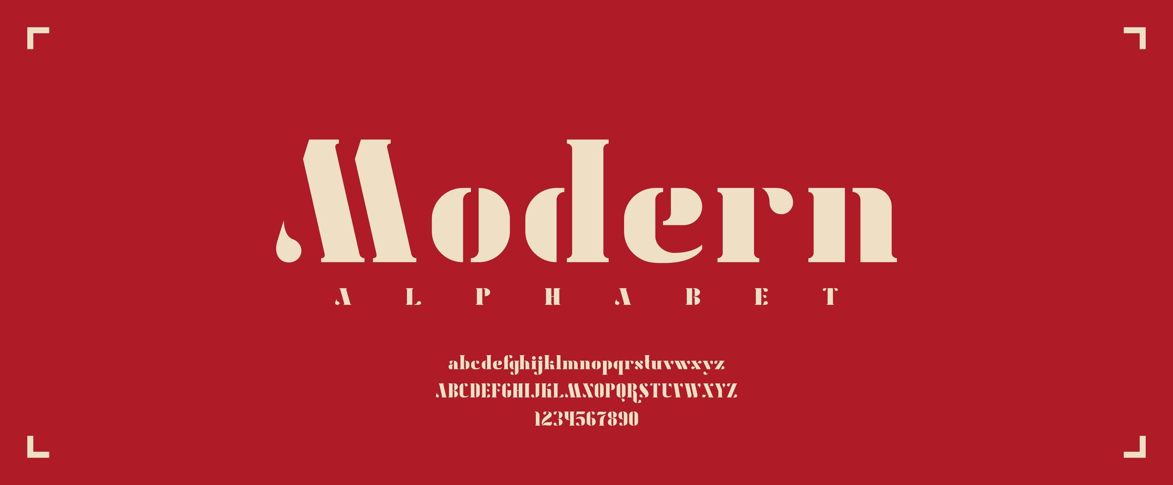 vet serif modern lettertype met hoofdletters en kleine letters vector