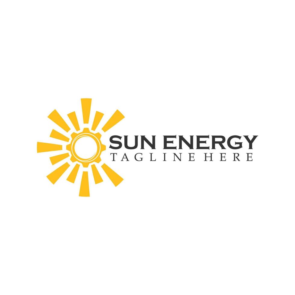 zon energie logo. eenvoudig minimalistisch vector