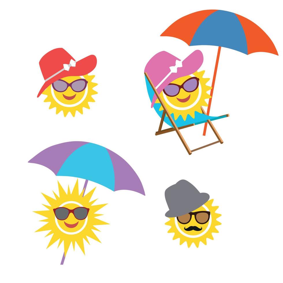 illustratie set van zon iconen vector