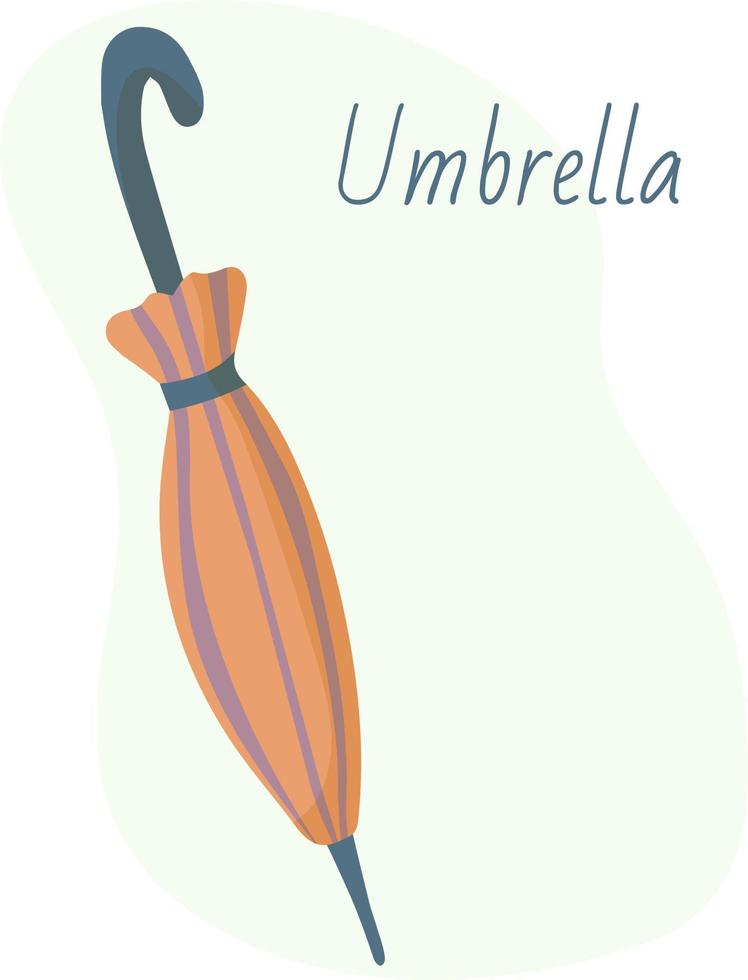 regen en parasol. een essentieel item voor vrije tijd en reizen. element voor uw ontwerp vector