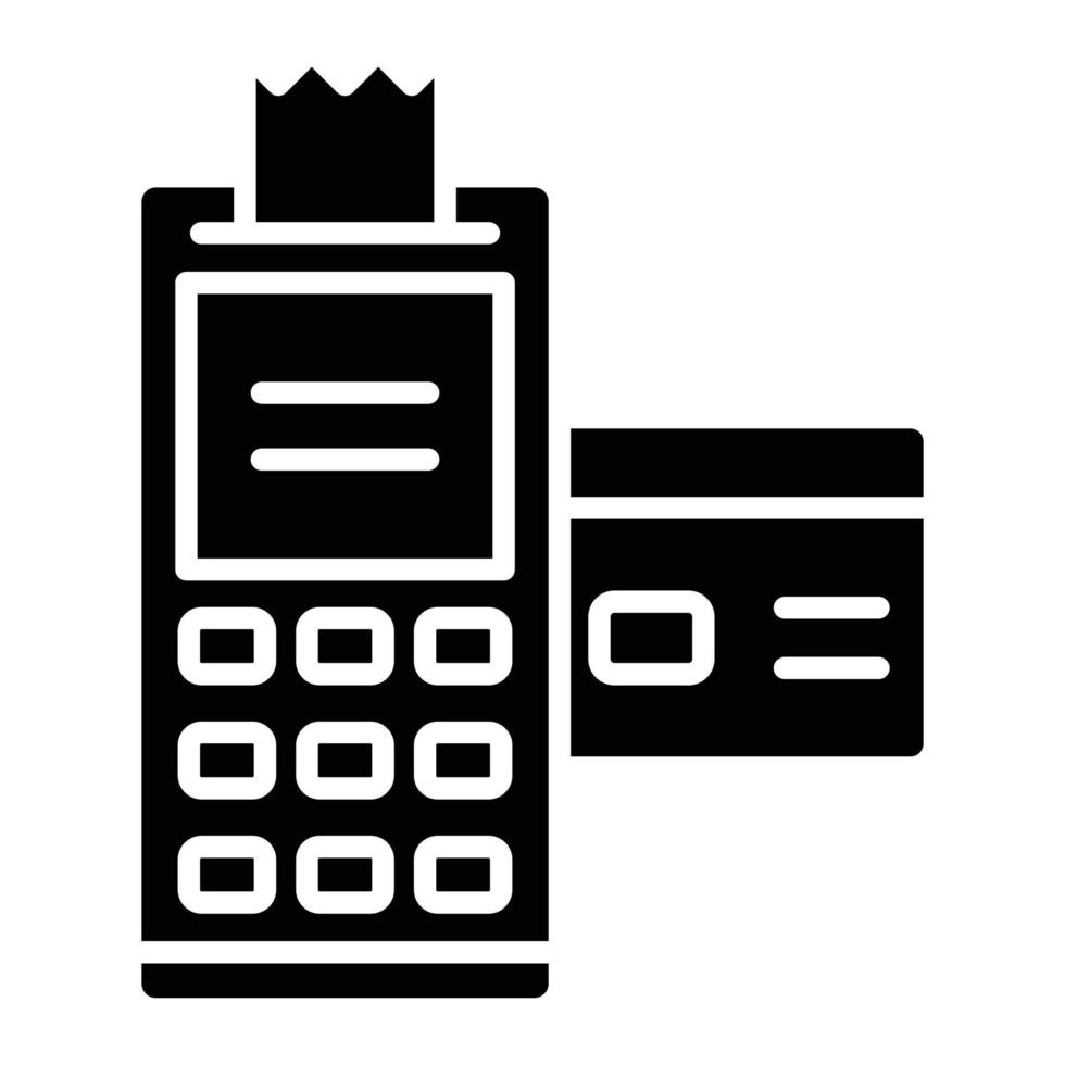 glyph-pictogram voor creditcardmachine vector