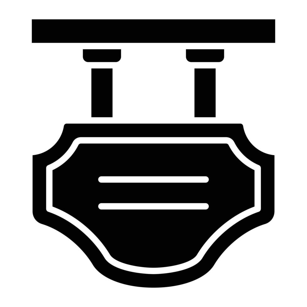 uithangbord glyph icoon vector