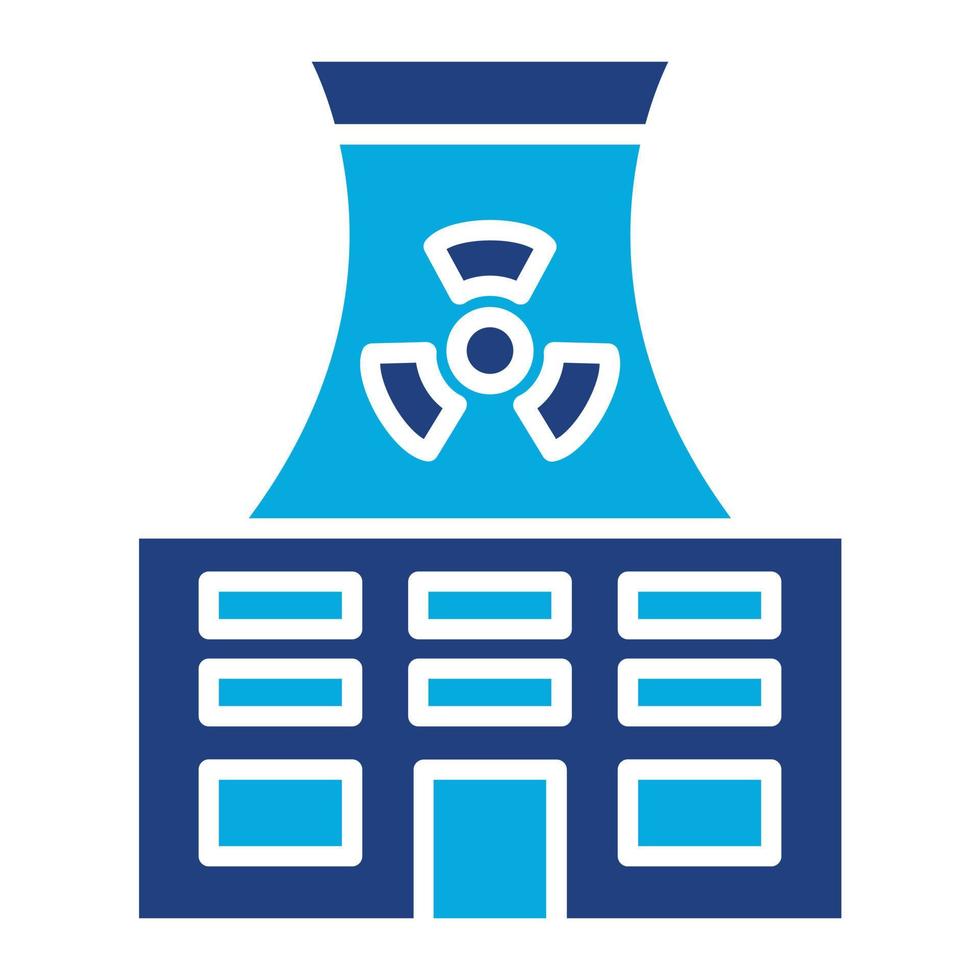 nucleair glyph tweekleurig pictogram vector