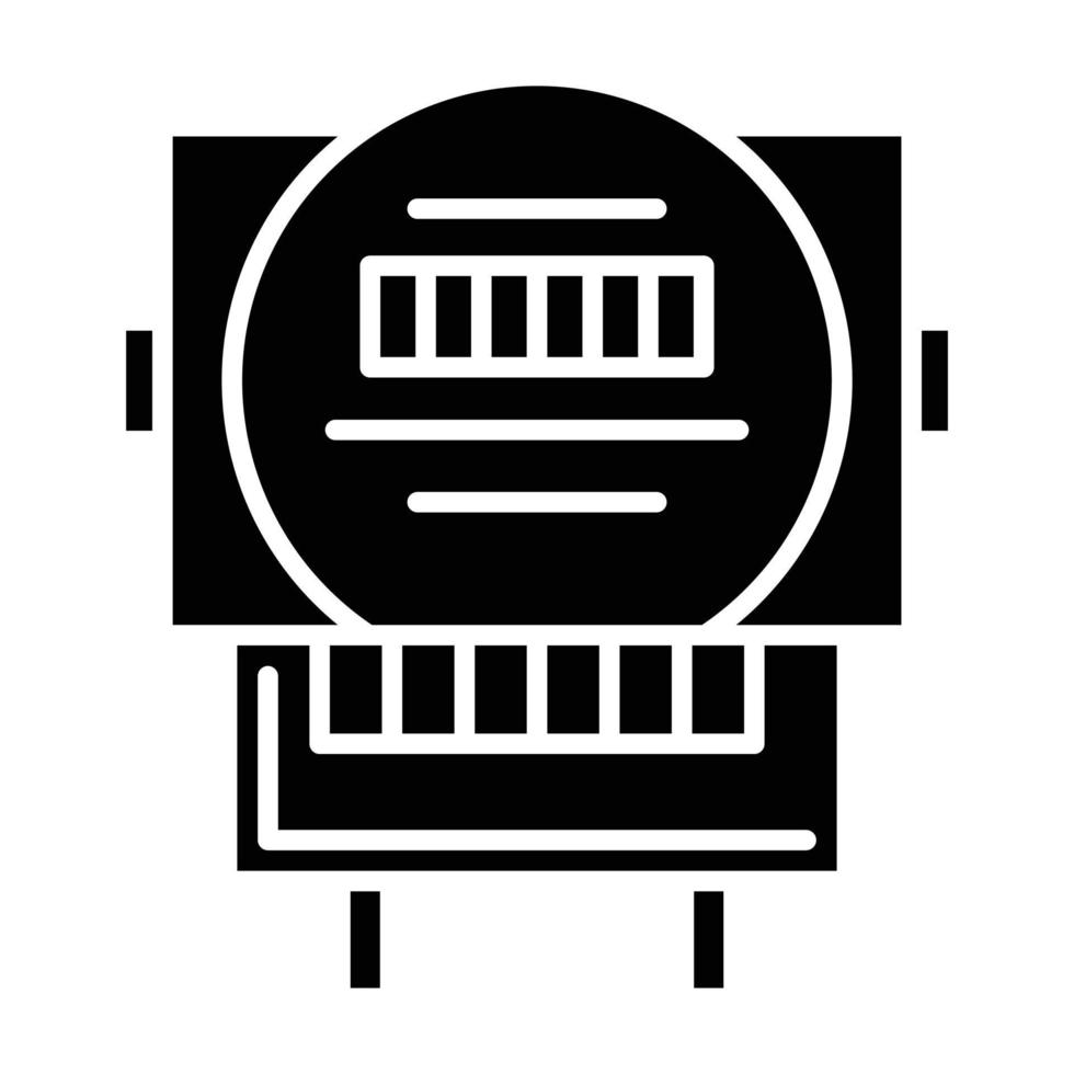 glyph-pictogram elektrische meter vector