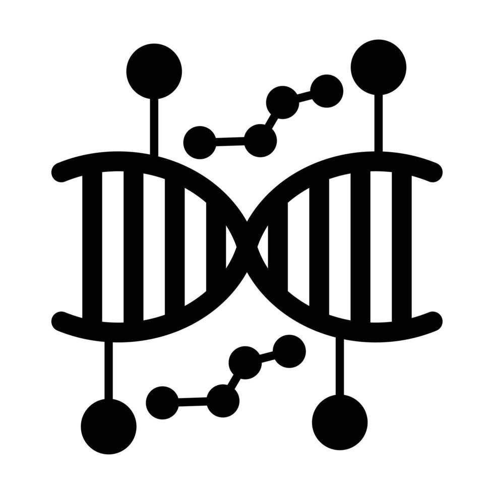 glyph-pictogram voor genetische manipulatie vector