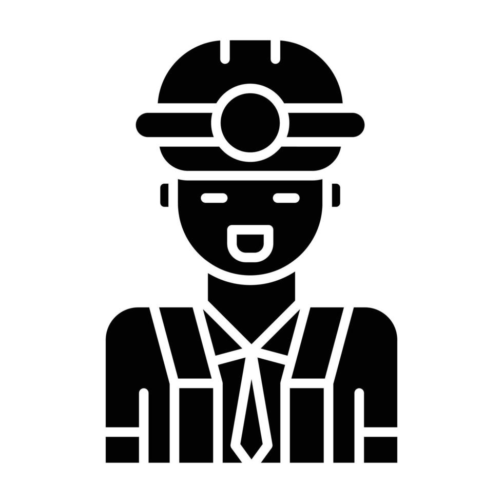 mannelijke ingenieur glyph icon vector