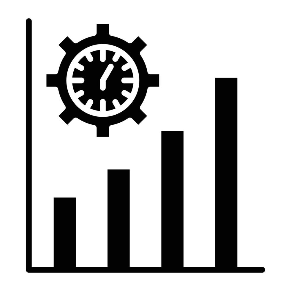 productiviteit glyph-pictogram vector