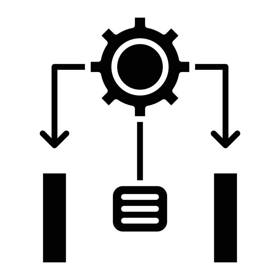 proces glyph icoon vector