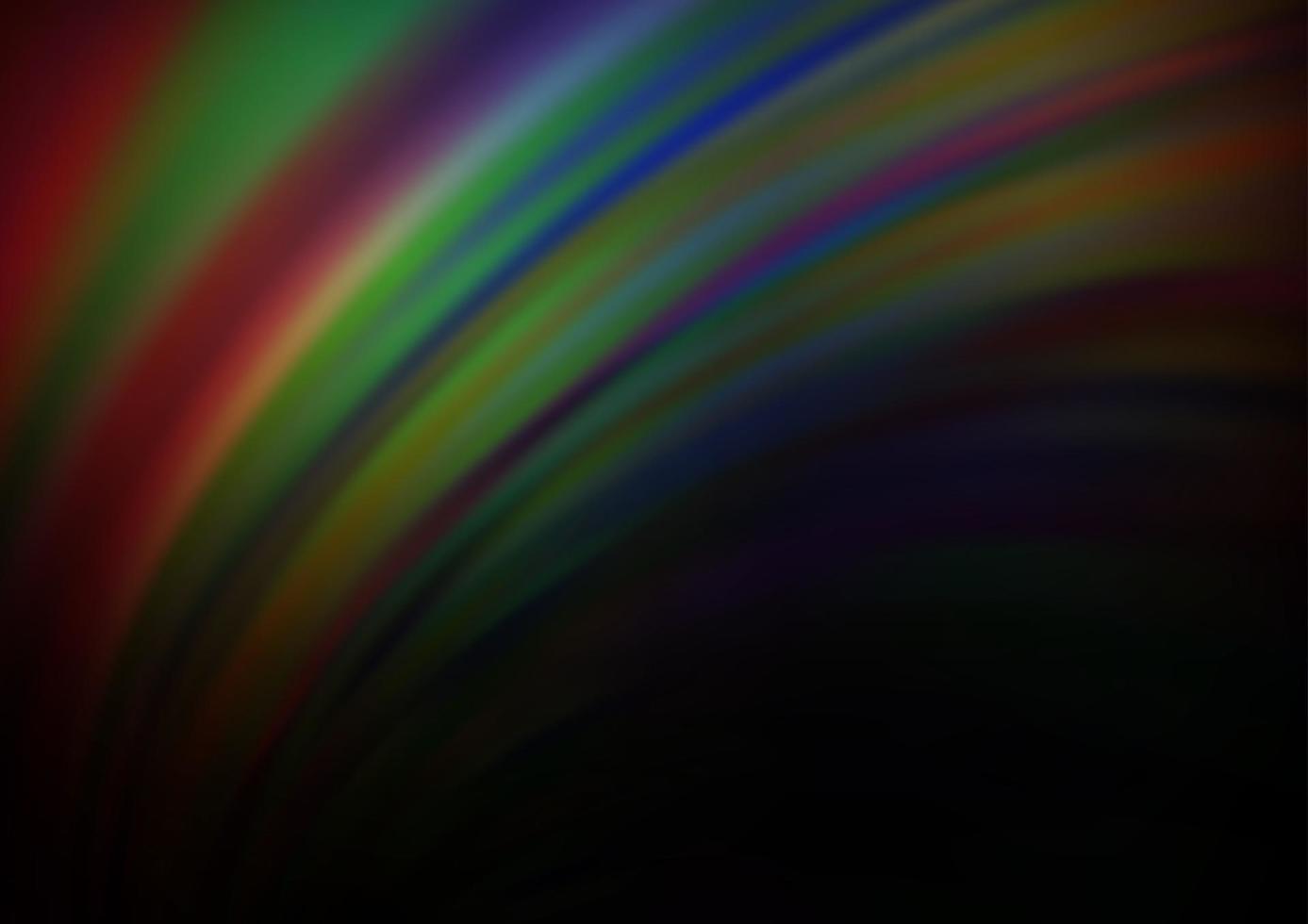 donkere veelkleurige, regenboog vector sjabloon met vloeibare vormen.