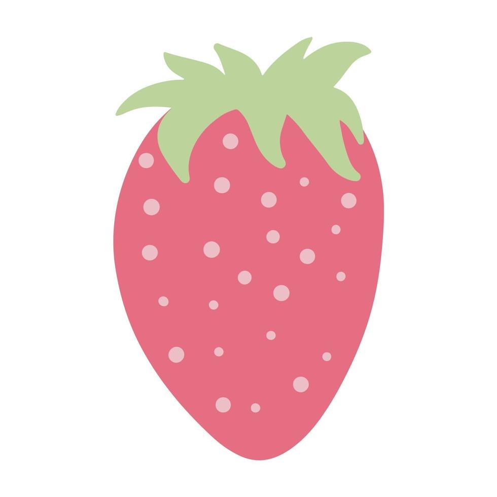 aardbei. vectorillustratie, vlakke stijl. vector