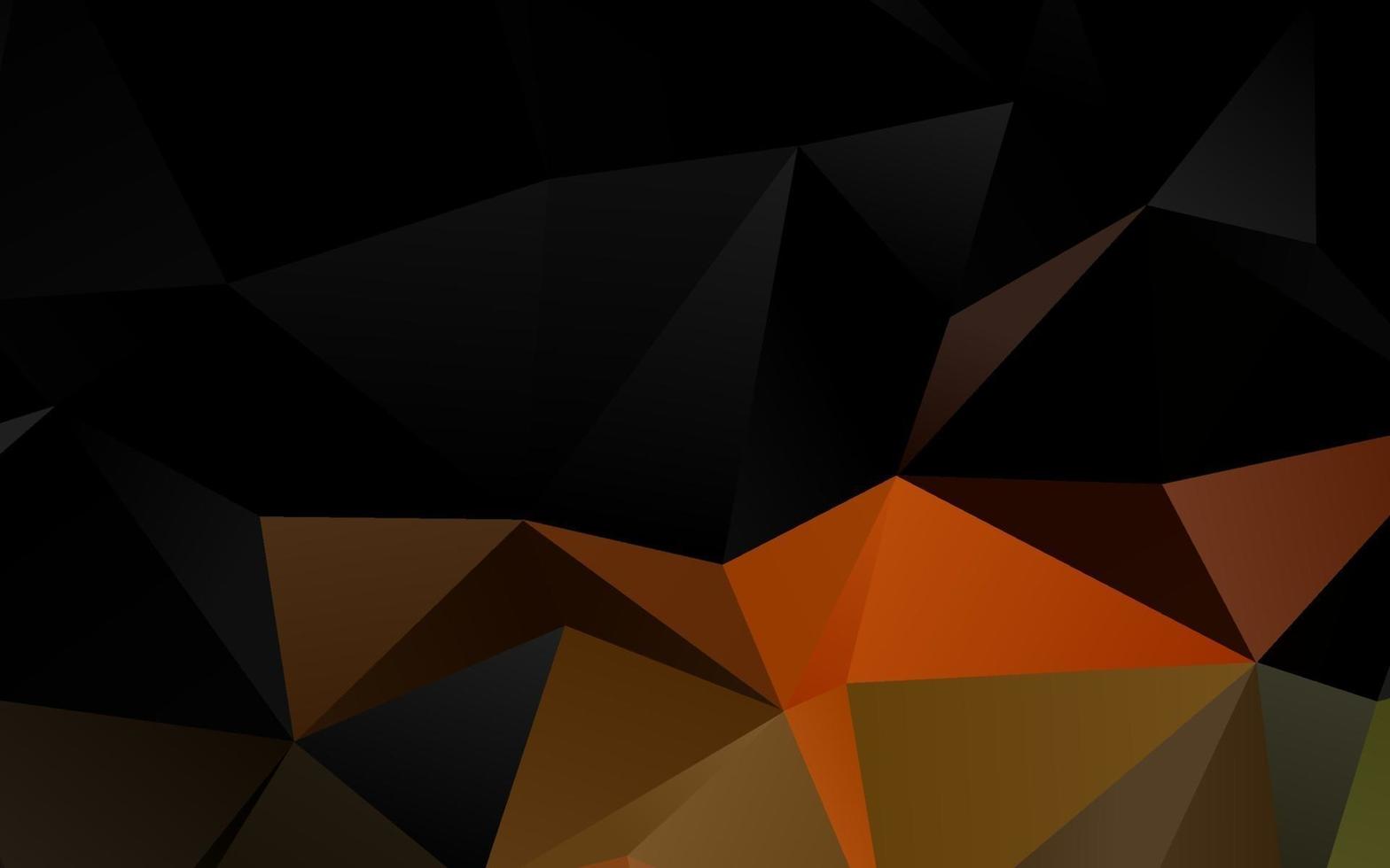 donkergele, oranje vector wazig driehoekstextuur.