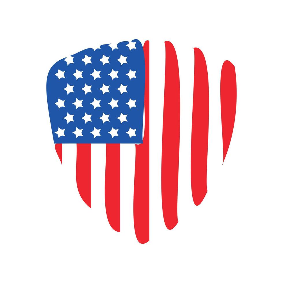 Amerikaanse vlaai op een witte background.vector afbeelding. vector