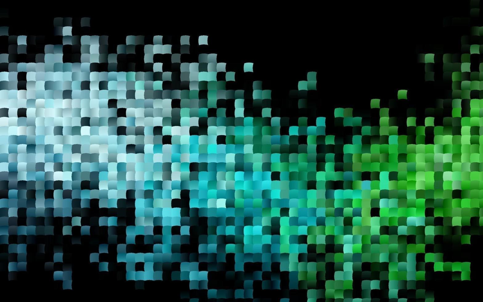 donkerblauw, groen vectorpatroon in vierkante stijl. vector