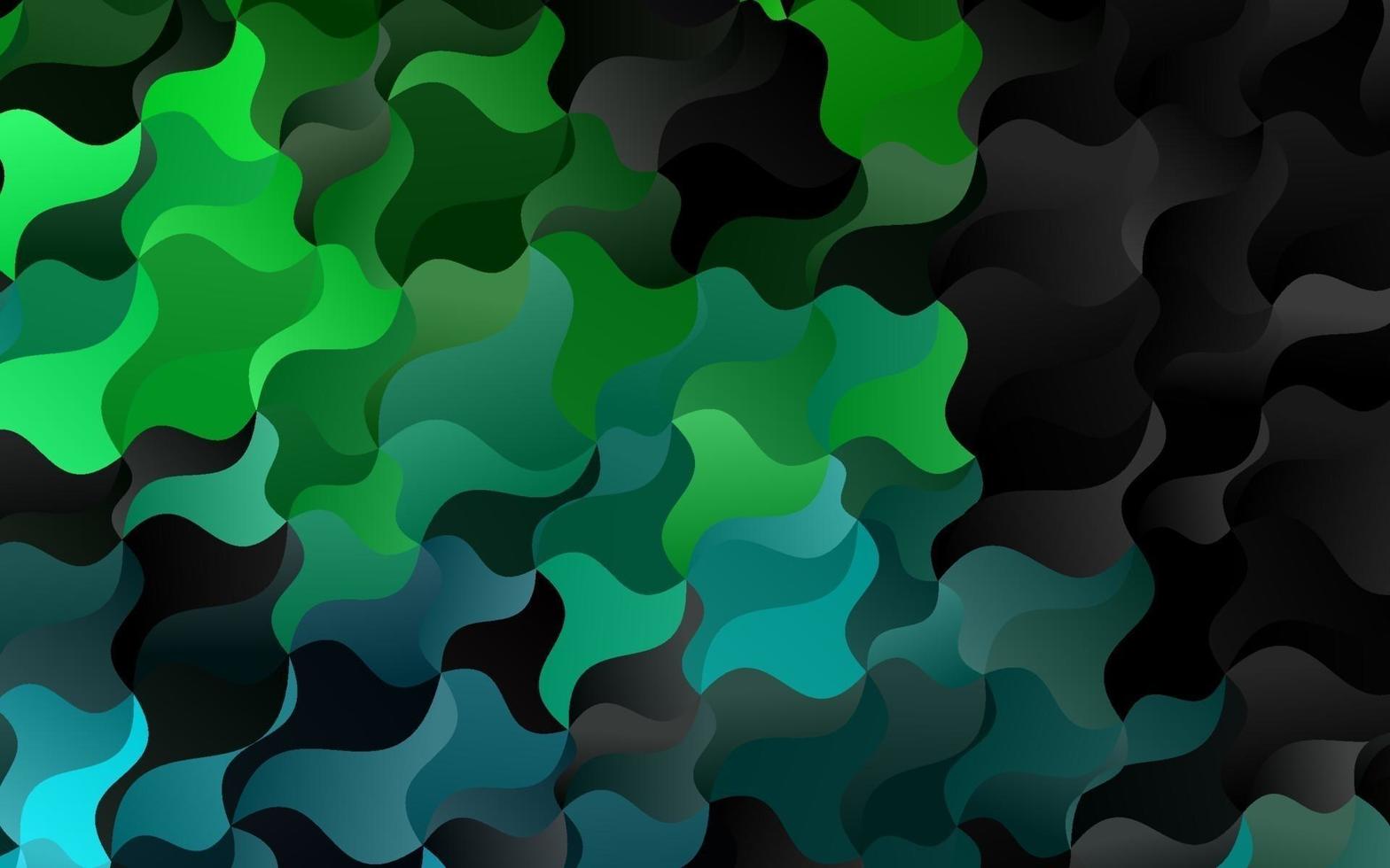 lichtblauw, groen vectorsjabloon met lijnen, ovalen. vector
