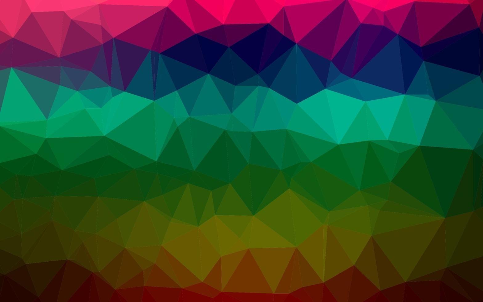 donker veelkleurig, regenboog vector abstract mozaïekpatroon.