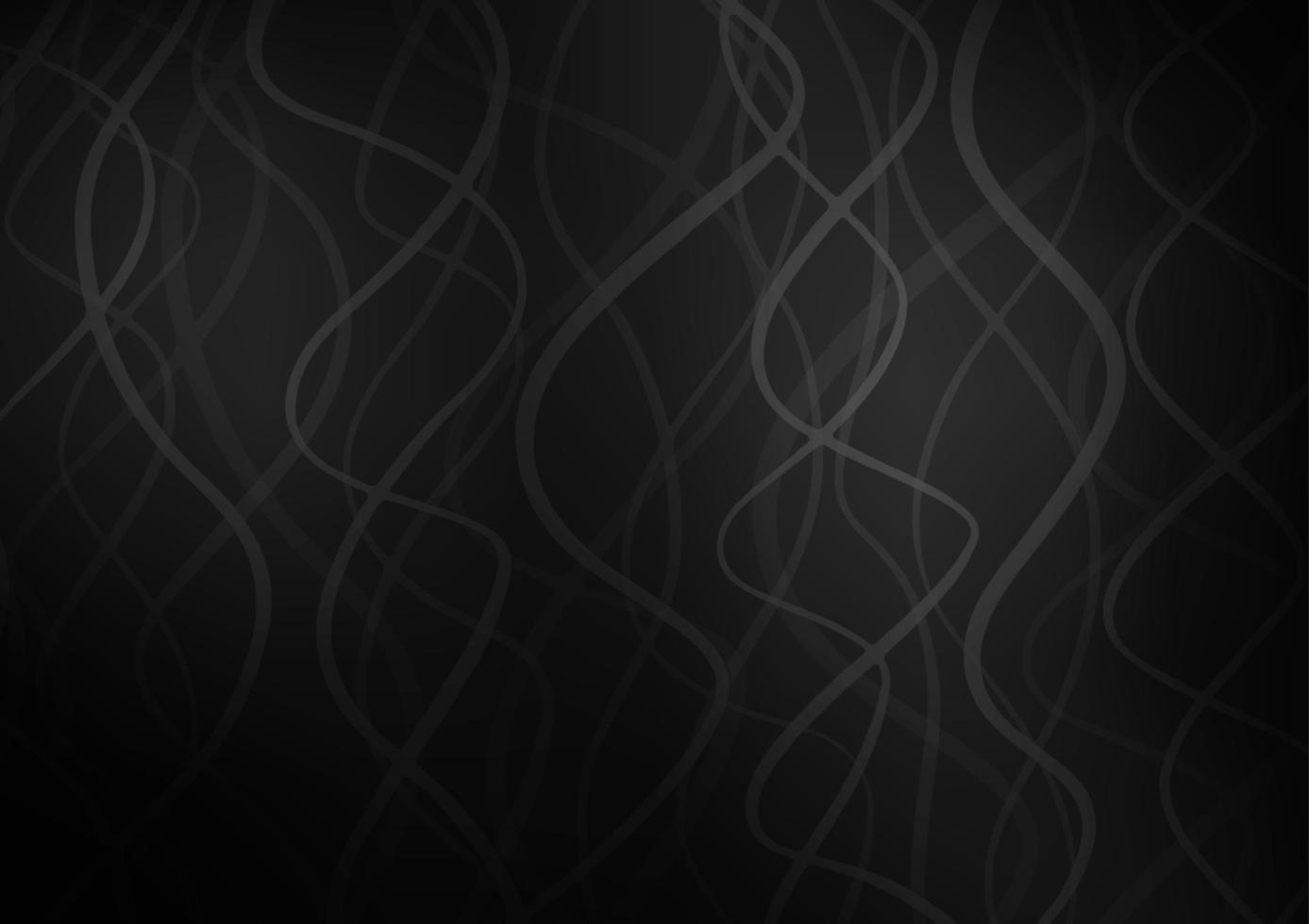 donker zilver, grijs vector abstract doodle patroon.