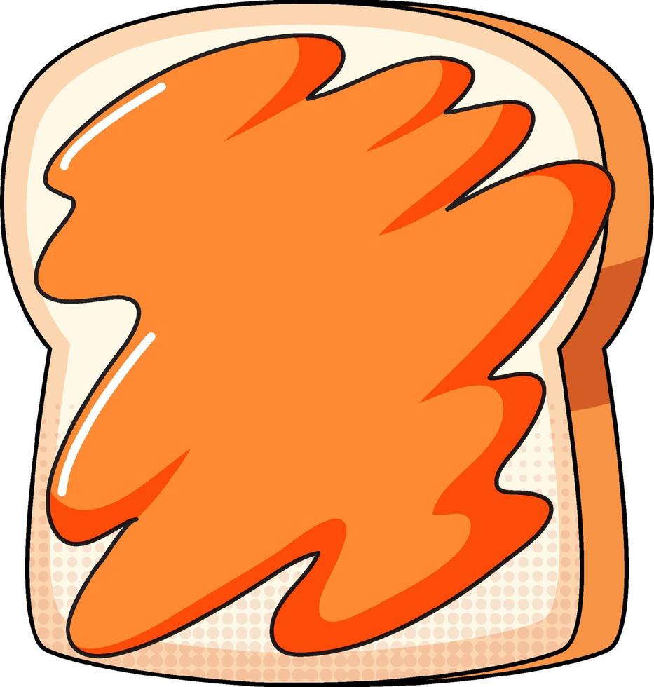 geroosterd brood met sinaasappeljam vector