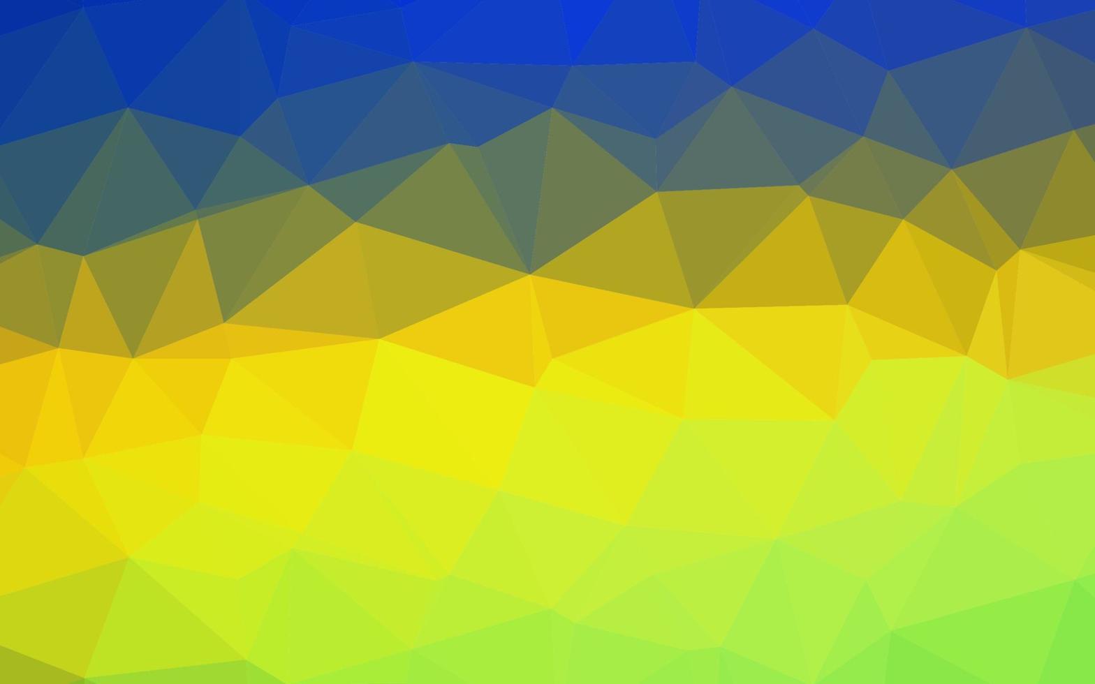 donkerblauwe, gele vector laag poly dekking.