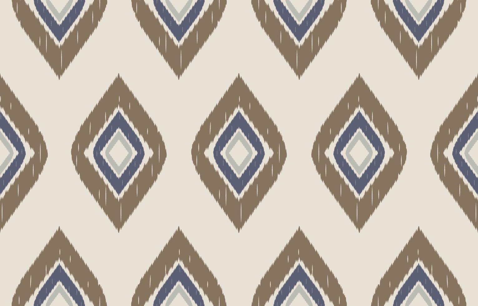 bruin ikat naadloze patroon geometrische etnische Oosterse traditionele borduurwerk style.design voor achtergrond,tapijt,mat,behang,kleding,inwikkeling,batik,stof,vectorillustratie. vector