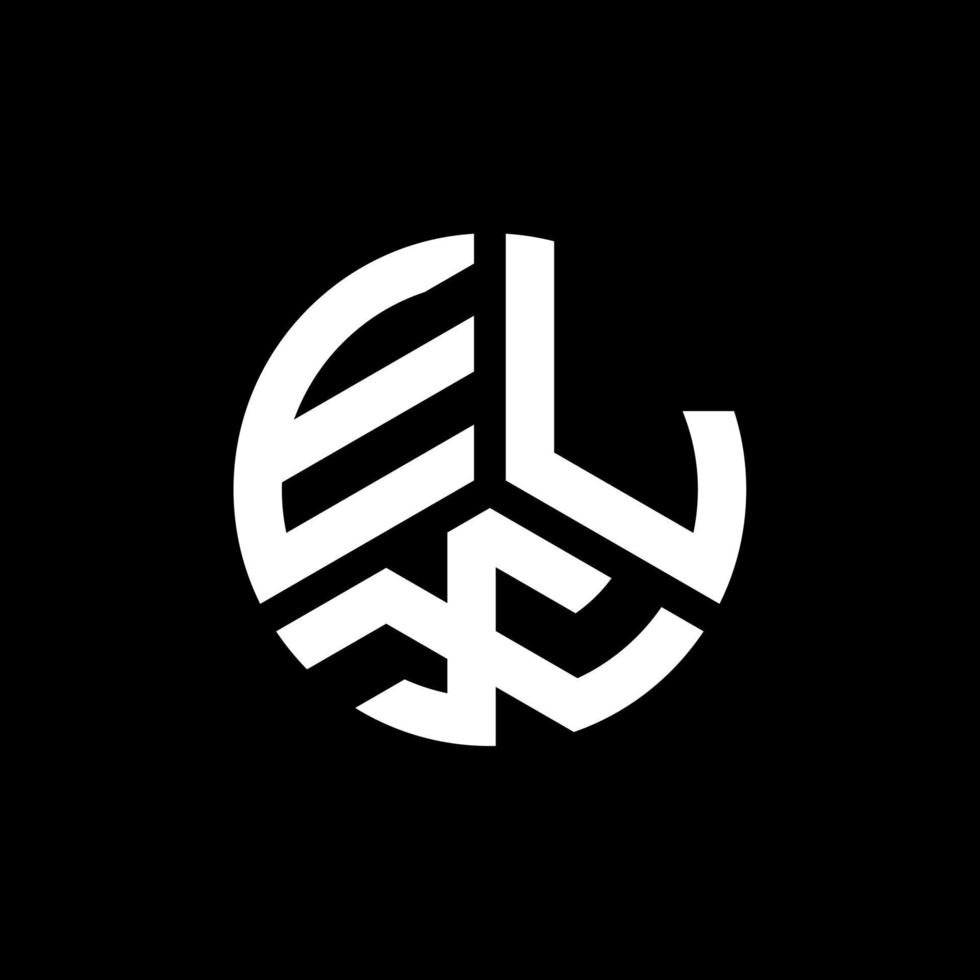 elx brief logo ontwerp op witte achtergrond. elx creatieve initialen brief logo concept. elx brief ontwerp. vector